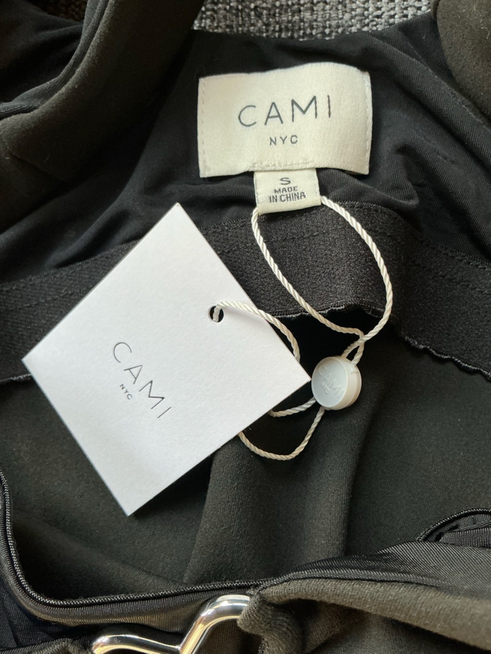 NWT! Cami NYC Camilla Tayma Bodysuit with Heart Ring Festival Black Size Small - Picture 10 of 12
